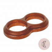 Рамка на бревно D200 мм. 2 местная, восьмерка, дуб коричневый НО32ДК200 Salvador