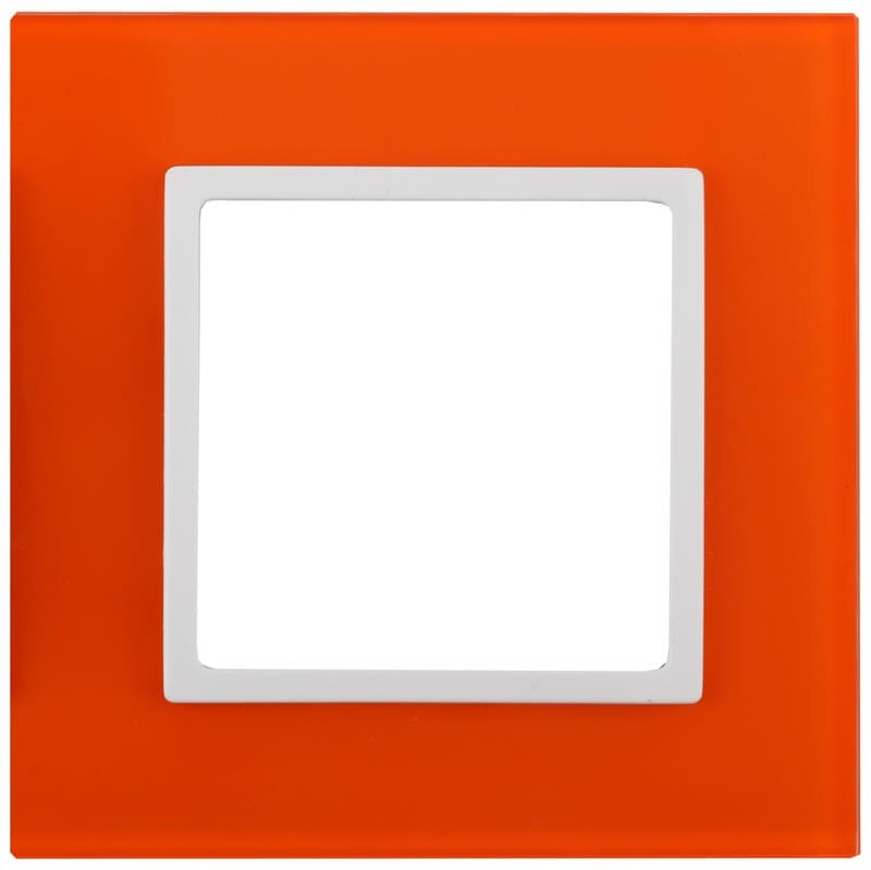 Дизайнерская рамка 1 местная, оранжевый, Б0034477 Эра, серия Elegance