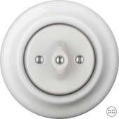 Ретро выключатель белый глянцевый ALG1 Katy Paty одноклавишный