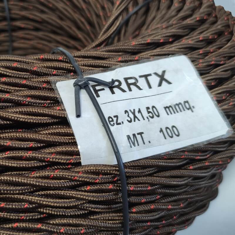 Ретро кабель витой ГОСТ 3*1.5, коричневый, FRRTX-03X1.50MAR Salcavi Industrie