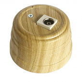 Ретро розетка TV (SAT) оконечная, сосна, GE30321-11 ТМ МезонинЪ, серия Усадьба