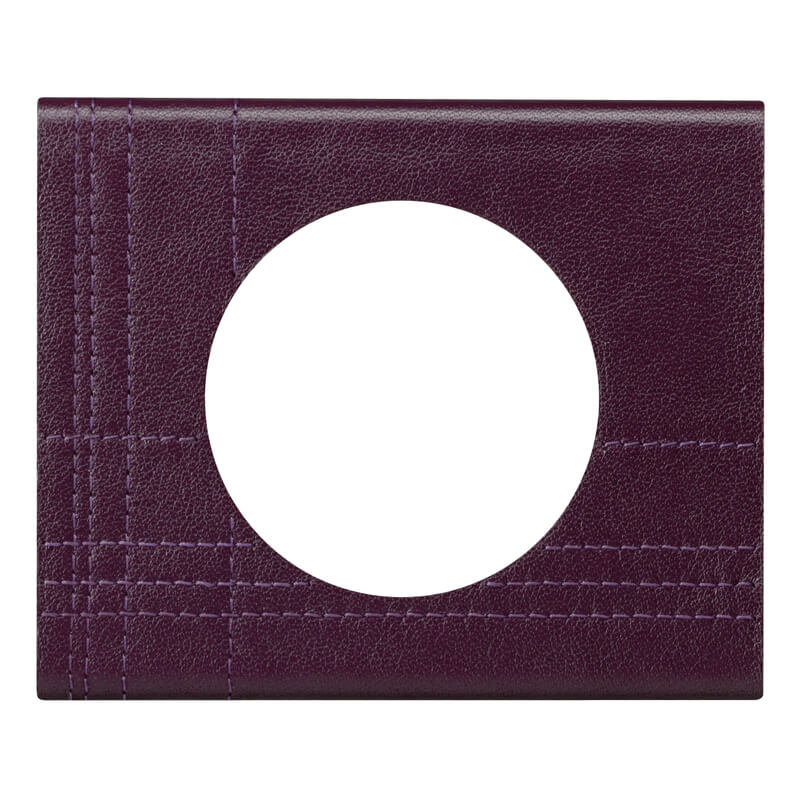 Дизайнерская рамка 1 местная, кожа пурпур, камень, 069441 Legrand, серия Celiane
