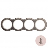 Рамка на бревно D220 мм. 4 местная, восьмерка, венге с серебряной патиной НО34ВГС220 Salvador