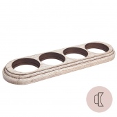 Рамка на бревно D220 мм. 4 местная, овал, дуб выбеленный с коричневой патиной НО14ВДК220 Salvador