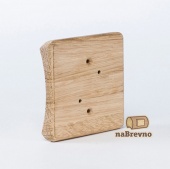 Накладка на бревно D280 мм. под распределительную коробку или светильник 100х100 мм., дуб, KV1-280-D naBrevno