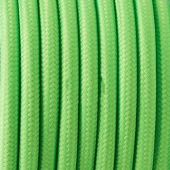 Ретро кабель электрический 2*0.75, зеленый флуоресцентный, Cab.F06 Merlotti cavi