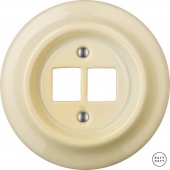 Корпус ретро розетки двойной ваниль глянцевая PNFLGs0 Katy Paty