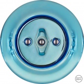 Ретро выключатель голубой металлик PECAG1 Katy Paty одноклавишный