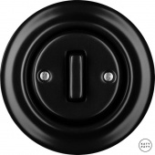 Ретро выключатель черный матовый NIMSl7 Katy Paty перекрестный