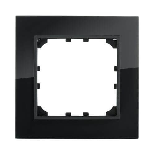Дизайнерская рамка 1 местная, темное стекло, 864110-1 LK Studio, серии LK60 и LK80