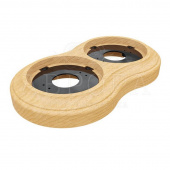 Рамка 2 местная, бук натуральный, GE70832-25 МезонинЪ, серия Аврора