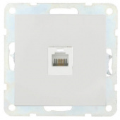 Дизайнерская розетка компьютерная RJ-45 кат. 5е с накладкой, белый, 866104-1 LK Studio, серия LK60