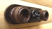 Тройная накладка на бревно 220-280 мм., темно-коричневый, N013.03.03 Derevfarfor, серия РетроБревно