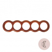 Рамка на бревно D240 мм. 5 местная, восьмерка, дуб коричневый НО35ДК240 Salvador