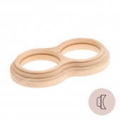 Рамка на бревно D220 мм. 2 местная, восьмерка, дуб неокрашенный НО32НК220 Salvador