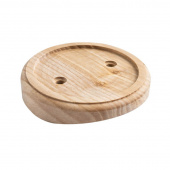 Накладка на бревно 260 мм. 1 местная, под ретро электрику из металла, ясень натуральный, ОМРП1-260 DecoWood