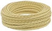 Ретро кабель витой электрический (50м) 3*2.5, слоновая кость, серия Twist, Interior Electric