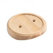 Накладка на бревно 260 мм. под распределительную коробку из металла, ясень натуральный, ОМРКП-260 DecoWood