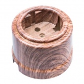 Розетка с заземляющим контактом канадский клен, B1-101-14 BIRONI