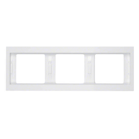 Дизайнерская рамка 3 местная, полярная белизна, глянцевый, 13737009 Berker, серия K.1