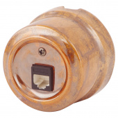 Ретро розетка компьютерная RJ-45 Гефест 320-Г (KM) Lindas