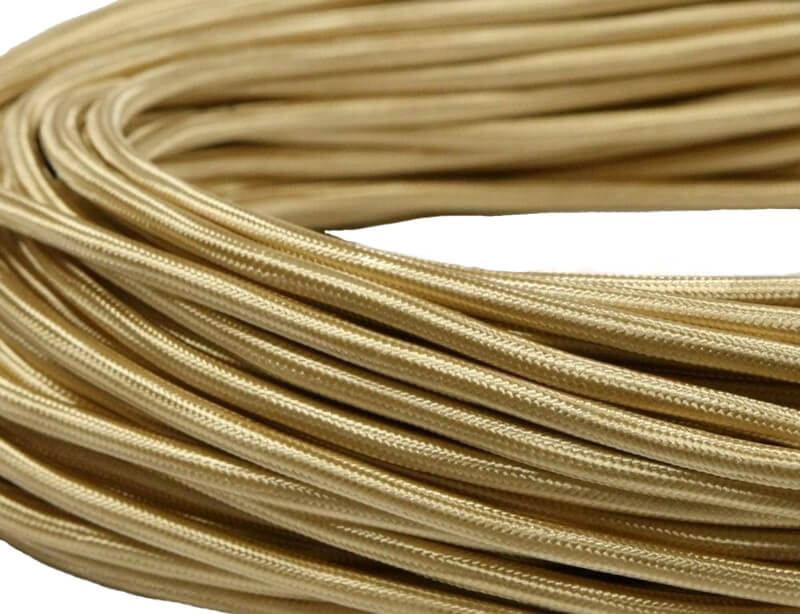 Ретро кабель круглый электрический (50м) 3*2.5, бронзовый шелк, серия Loft, Interior Electric