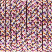 Ретро кабель электрический 2*0.75, пиксель фуксия, Cab.X00 Merlotti cavi