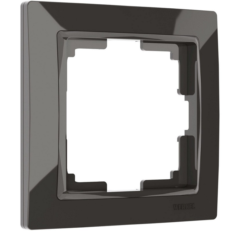 Дизайнерская рамка 1 местная, серо-коричневый, поликарбонат, W0012007 Werkel
