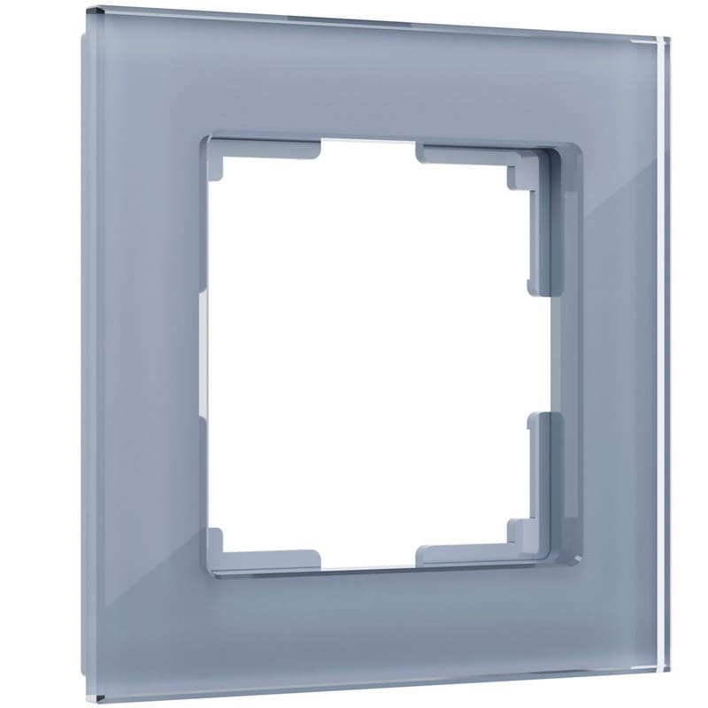 Дизайнерская рамка 1 местная, серый, стекло, W0011115 Werkel