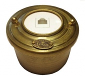 Розетка телефонная малая, латунь, 18220И-80 ГусевЪ