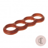 Рамка на бревно D240 мм. 4 местная, восьмерка, дуб коричневый НО34ДК240 Salvador