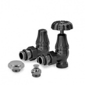 Ретро клапаны угловые для радиаторов Old Style 1/2" черный K337-1500VC0S S.R.Rubinetterie