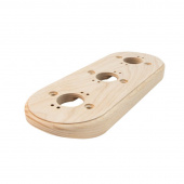 Накладка на бревно 260 мм. 3 местная, ясень натуральный, ОМР3-260 DecoWood