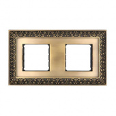 Дизайнерская рамка 2 местная с суппортом, бронза, металл, 854220-1 LK Studio, серия LK45