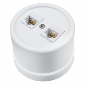 Розетка телефон + компьютер белая B1-303-21 BIRONI