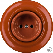 Ретро розетка электрическая без заземления, красно-коричневый глянцевый OPAURGs Katy Paty