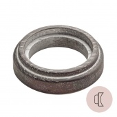 Рамка на бревно D220 мм. 1 местная, восьмерка, венге с серебряной патиной НО31ВГС220 Salvador