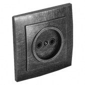 Розетка без заземляющего контакта 1 местная Лофт Винтаж, серебро, RE-SLVR1bzSl Р-Электро