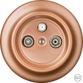 Ретро розетка TV/R/SAT медь матовая CUGsTVb Katy Paty