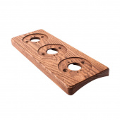 Накладка на бревно 260 мм. 3 местная, ясень в масле, ОМРкв3М-260 DecoWood