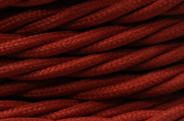 Ретро кабель витой электрический (50м) 2*2.5, красный, серия Twist, Interior Electric