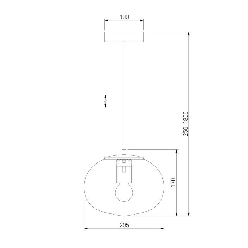 Подвесной светильник в стиле лофт Rock 50212/1 янтарный ЕВРОСВЕТ