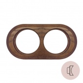 Рамка на бревно D200 мм. 2 местная, овал, дуб коричневый НО12ДК200 Salvador
