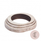 Рамка на бревно D300 мм. 1 местная, овал, дуб выбеленный с коричневой патиной НО11ВДК300 Salvador