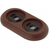 Рамка 2 местная, овал, коричневый 408-205К Sun-Lumen