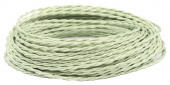 Ретро кабель витой электрический (50м) 2*0.75, фисташковый шелк, серия Twist, Interior Electric