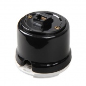 Ретро розетка интернет, черный, OP.INT.BL Salvador