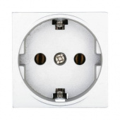 Дизайнерская розетка с заземлением, серебристый металлик, 851303 LK Studio, серия LK45