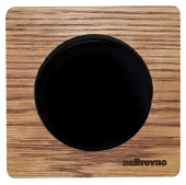 Выключатель одноклавишный проходной, дуб в масле+черный, ROC1-DO/1E31401303 Ruwel