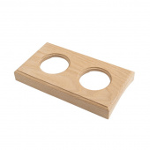 Накладка на бревно 280 мм. 2 местная, ясень натуральный, СМС2-280 DecoWood